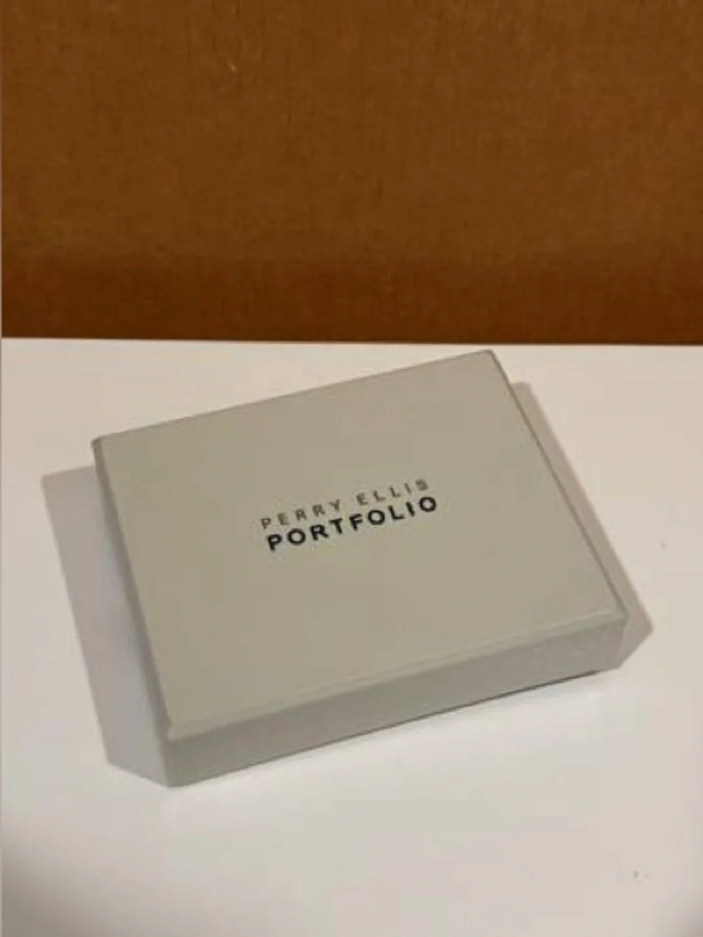 Perry Ellis Portfolio Brown Leather Wallet [Brand New, In-Box]